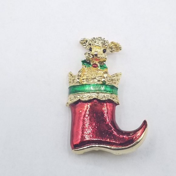 Vintage GERRY'S Christmas puppy in stocking. … - Picture 4 of 7